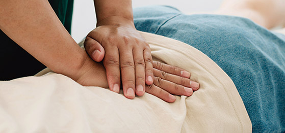Touching back